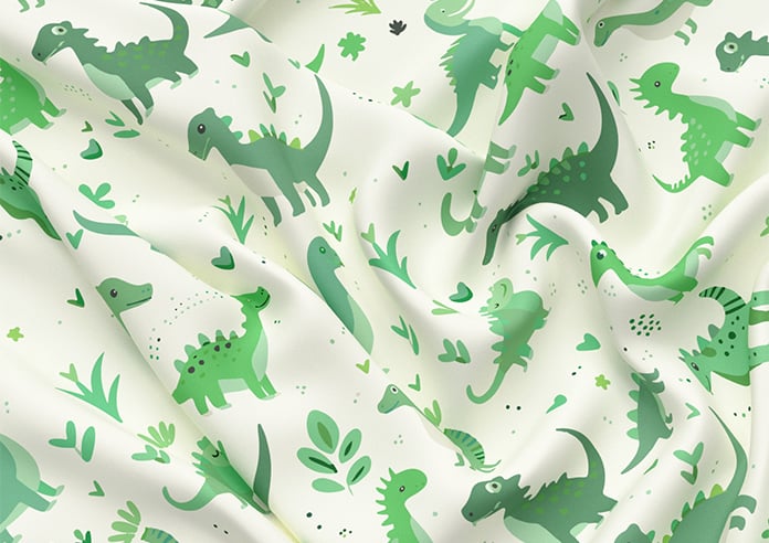 Dino Land, Lush Green - Motorised Roman Blind - Image 4